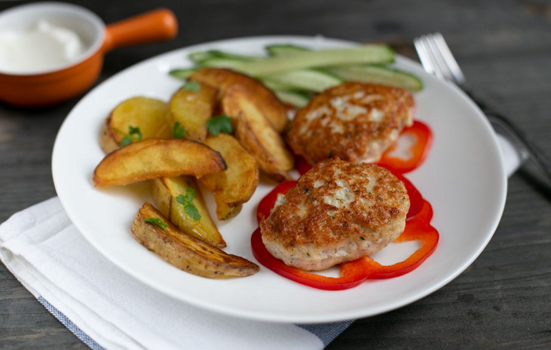 Куриные котлеты со сливками