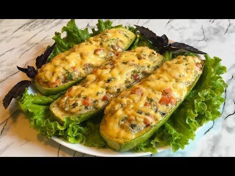 Лодочки из кабачков с творогом