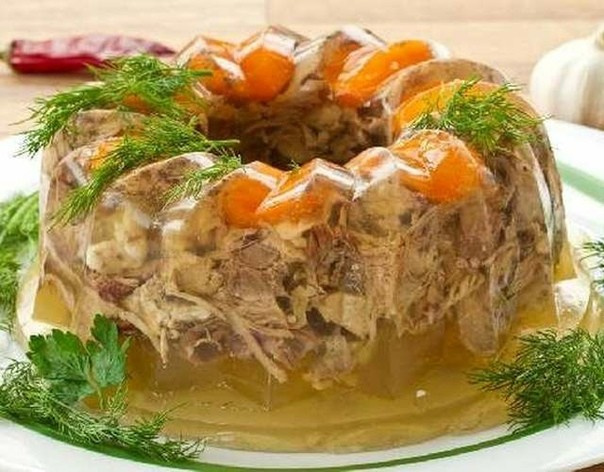 Холодец "чесночный" с желатином