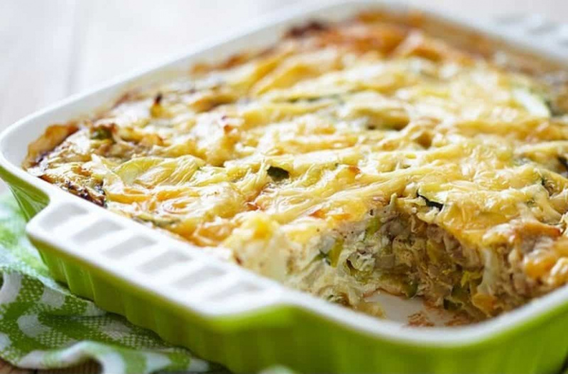 Гратен из капусты и мясного фарша