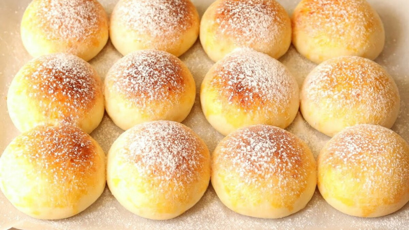 Булочки с творогом без дрожжей