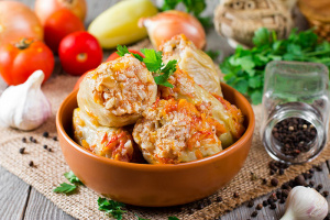 Перцы, фаршированные мясом и рисом