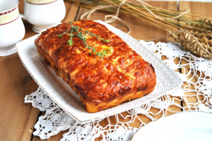Мясной хлеб с сырной корочкой