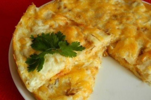 Пирог из лаваша с сыром